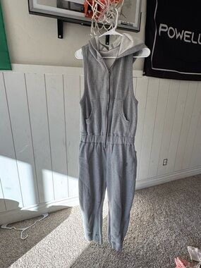 Free People Movement Set Go hooded sleeveless jumpsuit